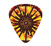 Turning the flame Printed guitar picks, 12 pieces in 3 different thicknesses, suitable for acoustic guitar, electric guitar and band players