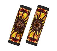 Turning The Flame Printed Luggage Trolley Covers - Checked Soft Handle Covers for Business Travel Accessories