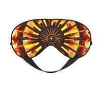 Turning The Flame Prints Double-Sided Eye Mask Adjustable Design Light-Blocking and Breathable Suitable for Rest and Travel.