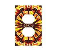 Turning the Flame Unbreakable Polycarbonate Switch Plate-Modern 1 Gang Light Cover for Home Office with Matching Screws