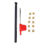 Turning Tool Holder,S10K-SCLCR06 Lathe Turning Tool Holder + 10pcs CCMT060204-HM YBC251 Inserts + Wrench