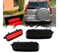 TurningMax For 2002 2003 2004 Honda CR-V LED Rear Bumper Reflector Tail Brake Lights Smoked Lens 33505S9A003, 33555S9A003