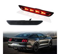 TurningMax Smoke Lens 48-SMD Red Rear Side Maker LED Lights For 2015-2019 Ford Mustang