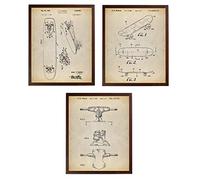 Turnip Designs Skateboard Art Patent Poster Art Prints Series Set 3 Skateboard Deck Boys Room Decor Skateboard Decor Teen Boy Gift TNP43