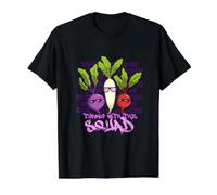 Turnip with The Squad Vegan Lover Vegetarian Shirt Value Graphic T-Shirt, Men, Black, M