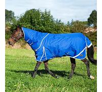 Turnout Rug 300g Heavyweight GALLOP Trojan X Dual Rug & Neck Set 1200Denier (5'6", Royal Blue/Grey bindings)