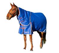 Turnout Rug GALLOP Trojan X 200g Dual Rug & Neck Set Mediumweight 1200Denier (7'0", Royal Blue/Red bindings)
