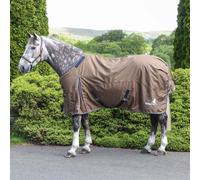 Turnoutmasta Mediumweight 150g Turnout Rug - 1680D Ballistic Weave, Extra Deep Cut for Cobs & Broad Shoulders, Waterproof & Breathable with XL Shoulder Gusset - Mocca - 7ft