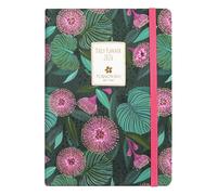 Turnowsky Mini 2026 12 Month Daily Diary with Elastic Band and Metal Cutting Bookmark for Work and University, 352 Coloured Printed Pages, Format 11 x 15.3 h, Monstera