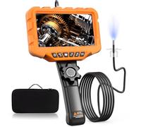 TURNRISE 210° Two-Way Articulating Borescope with Light, 7" IPS Articulating Endoscope, Industrial Borescope 0.24in Slim Probe Drain Camera for Inspection Automotive Snake Camera Wall Pipe 5.3FT Cable