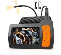 TURNRISE Endoscope Inspection Camera Triple Lens Borescope 5'' IPS Screen 16.5FT Inspection Cameras with 8 LED Light Endoscope Camera IP67 Probe Cameras mit 32GB TF Card for Car Repair Wall Inspection