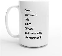 Turns Out This is My Circus and These are Monkeys Mug, Funny Boss Mothers Day Gifts for Mom from Daughter Son, Coffee Mug Ceramic Drinking Cups, Best Birthday Mother Mama Coworker - 11 Oz