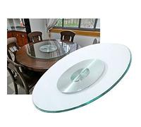 Turntable 50-120cm(20inch-47inch) Turntable with Aluminum Alloy Bearing, Large tempered glass rotating Tray for Kitchen dining table, Smooth/Silent/Durable (G 50cm/20inch)