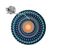 Turntable Animation Effect Mat, Record Slipmat for Vinyl with Optical Illusion, 12 Inch Felt Feature Professional Design Usage Collectors Producers Engineers Clubs Festivals Events Home Audio