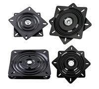 Turntable Bearing, Turntable Bearing Plate Steel Square Black 8in 10in 4Pcs Lazy Susan Rotating Swivel Plate With Steel Ball Bearings Bearing Swivel Plate Hardware Smooth And Silent