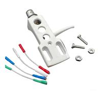 Turntable Cartridge Headshell with AT3600L Stylus for Pioneer PLX-1000 & for audio-technica AT91 - MM Moving Magnet Replacement Needle Kit(White)