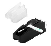 Turntable Cartridge Replacement, 1.23x0.71 Inch Turntable Cartridge Stylus with Dual Side Red and Blue Diamond Tip Phonograph BSR Needle Record Player Compatible with LP and 78 Vinyl Record Players