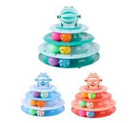 Turntable Cat Ball Toy - Mental Physical Exercise Puzzle | Ball Tower For Indoor Outdoor Living Room Backyard Bedroom