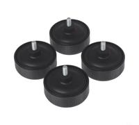 Turntable Damping Feet Pads for Technics SL-1200 Shock Absorber 4pcs | Plastic & Metal, Vibration Isolation, Enhanced Audio , Protects Equipment, Black Finish