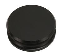 Turntable Disc Stabilizer, Professional HiFi Aluminum Alloy Record Weight Stabilizer, CNC Precise Cut with Silicone Bottom Pad, Shock Absorption Turntable Weight Clamps for Belt an (Black)