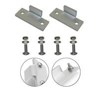 Turntable Dust Cover Hinges, Metal Repair Kit for Technics SL-D2 SL-Q2 SL-3200, Silver Bracket Set with Screws Washers Nuts for Easy Installation