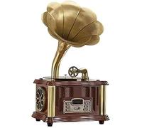Turntable Gramophone Vinyl Record Player With Built-in Speaker 3.5mm Aux-in/USB/FM And Bluetooth Function - Perfect For Home/Office Music Lovers