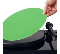 Turntable Mat, Platter Slipmat for 12 Inch Vintage Record Player, Replacement Acrylic Record Slip Mat for 33 1/3rpm 45rpm Records, Reduces Noise Sounds From Static Dust (Green)