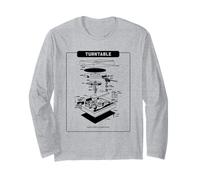 Turntable Music Makes My Heart Beat (Record Player Graphic) Long Sleeve T-Shirt