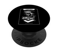 Turntable Music Makes My Heart Beat (Record Player Graphic) PopSockets Adhesive PopGrip
