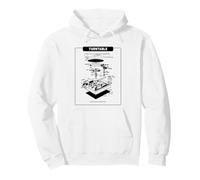 Turntable Music Makes My Heart Beat (Record Player Graphic) Pullover Hoodie
