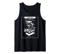 Turntable Music Makes My Heart Beat (Record Player Graphic) Tank Top