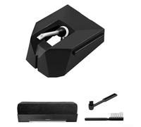 Turntable Needle ATVMN95E Suitable for Audio Technica For ATLP120X with Cleaning Brushes for Proper Stylus and Vinyl Record Care (black)