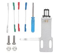 Turntable Phonograph Player Headshell, High End Phono Cartridge Headshell, Record Player Kit with 4 Cables and 2 Screw Pairs, Aluminum Alloy Headshell for Most Phonographs and Pick (Silver)