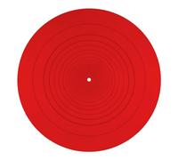 Turntable Platter Mat, 12 Inch Diameter Silicone Turntable Mat Anti-Static Anti-Slip Turntable Pad Record Player Mat LP Slipmat for Vinyl Record Mat Replacement Accessories (Red)