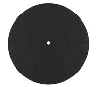 Turntable Platter Mat, 7 Inch Diameter Silicone Turntable Mat Anti-Static Anti-Slip Turntable Pad LP Slipmat Record Player Mat for Vinyl Record Mat Replacement Accessories (Black)