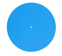 Turntable Platter Mat, Universal Record Player Mat, 12 Inch Anti Static Rubber Slipmat for LP Turntables with Non Slip Grooves, Reduce Noise and Enhance Bass Quality for Rega Fluan (Blue)