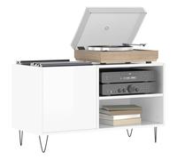 Turntable Player Stand Vinyl Record Storage Wood Side Cabinet Classic LP Holder