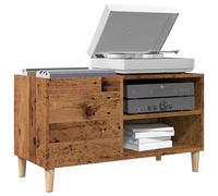 Turntable Player Stand Vinyl Record Storage Wood Side Cabinet Classic LP Holder