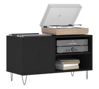 Turntable Player Stand Vinyl Record Storage Wood Side Cabinet Classic LP Holder