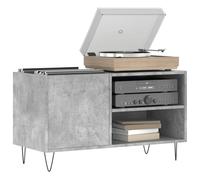 Turntable Player Stand Vinyl Record Storage Wood Side Cabinet Classic LP Holder