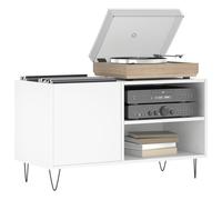 Turntable Player Stand Vinyl Record Storage Wood Side Cabinet Classic LP Holder