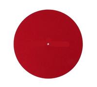 Turntable Record Slip Mat 3pcs Felt Turntable Platter Mat Slip Audiophile 3mm Thick For Vinyl Record(RED)