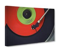 Turntable Record Vinyl Modern Canvas Wall Art Print Ready to Hang, Framed Picture for Living Room Bedroom Home Office Décor, 30x20 Inch (76x50 cm)