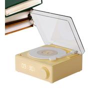 Turntable Speaker System - Multifunctional Wireless Music Box, Compact Audio Device for Disc Player | High Quality Portable Stereo Sound Player with Alarm Clock,