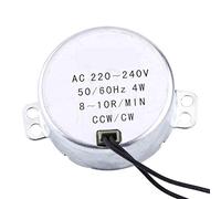 Turntable Synchronous Electric Motor, Akozon Electric Synchronous Motor 220-240V AC 1Pc Geared Motor 4W CW/CCW, Turntable Gear Box(8-10RPM)