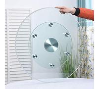 Turntable Tempered Glass Turntable 60cm 80cm Swivel For Kitchen Dining Table Serving Plate Transparent Round Rotating Serving Tray (50cm (20inch))
