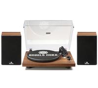 Turntable with Speakers, Hi-Fi System Bluetooth Vinyl Record Player with Stereo Bookshelf Speakers, Built-in Phono Preamp, Belt-Drive 2-Speed, Adjustable Counterweight, AT-3600L Cartridge