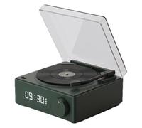 Turntable with Speakers,Turntable Speakers | Vertical Turntable with Wireless Speaker and Alarm Clock | Travel Wireless Speakers,Vertical Turntable for Beach, Party, Patio, Dormit
