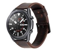 TurnTurn Leather Strap for Galaxy Watch 46mm/Gear S3 Frontier Strap 22mm Watch Band Bracelet Replacement Wristband for Samsung Galaxy Watch 3 45mm/Huawei Watch GT/GT2 46mm-Dark Coffee