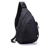 TurnWay 2023 Water-Proof Sling Backpack/Crossbody Bag/Shoulder Bag for Travel, Hiking, Cycling, Camping for Women & Men, Black, L, Traveling